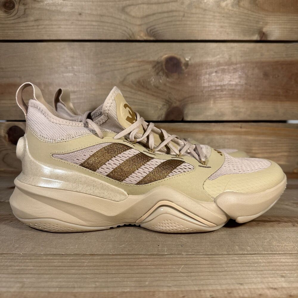 NEW Mens Size 12 Adidas Mahomes 2 Impact FLX Magic Beige/Bronze Sneakers IE6552